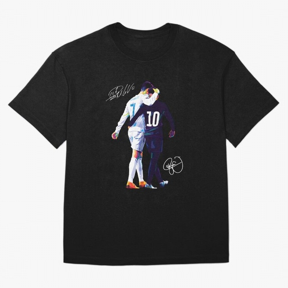 Cristiano Ronaldo and Neymar Jr Wpap Art Oversized T-Shirt Celebrate Soccer Greatness during FIFA World Cup 2026 USA Canada Mexico Connected to Cristiano Ronaldo, Haaland and CR7, Argentina and Brazil Energy, Worldwide Fan Energy, Dramatic Goals,