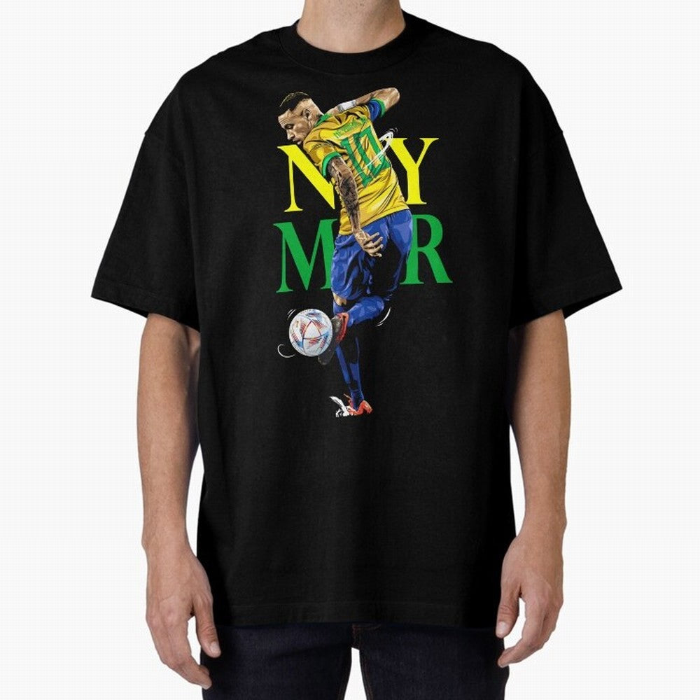 Neymar JR Brazil Oversized T-Shirt Create FIFA World Cup 2026 USA Canada Mexico for Fans of Cristiano Ronaldo and England, Bringing Stadium Memories, Football Loyalty, International Chants and Championship Tradition; Built for Supporters Chasing