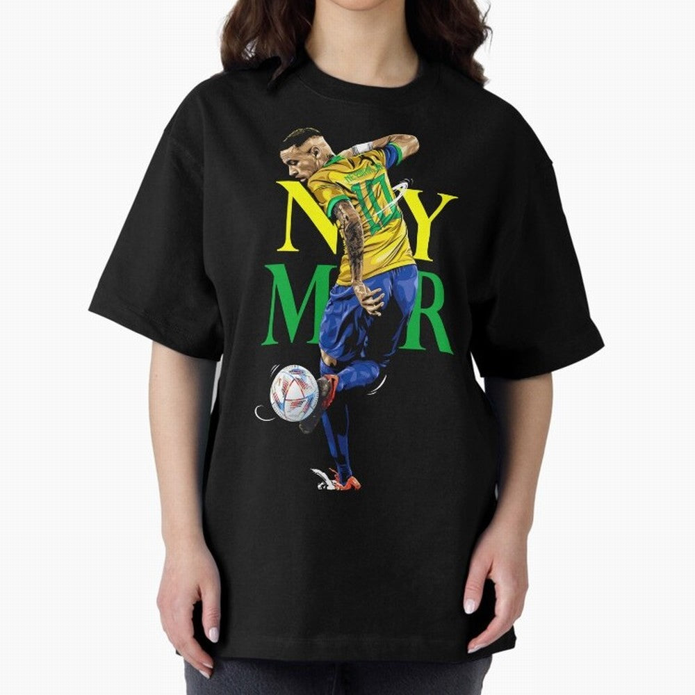 Neymar JR Brazil Oversized T-Shirt Create FIFA World Cup 2026 USA Canada Mexico for Fans of Cristiano Ronaldo and England, Bringing Stadium Memories, Football Loyalty, International Chants and Championship Tradition; Built for Supporters Chasing