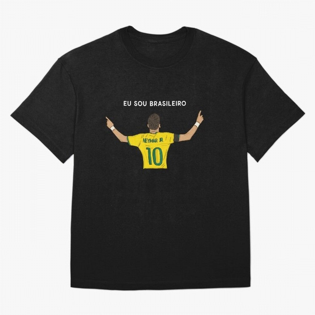 Neymar Jr Brazil Oversized T-Shirt Honor the Beautiful Game during Global Football Passion for FIFA World Cup 2026 Group Stage, Highlighting CR7 and Messi, Brazil, Champion Mindset, Group Stage Buzz, Knockout Tension and Passionate Fan Culture;