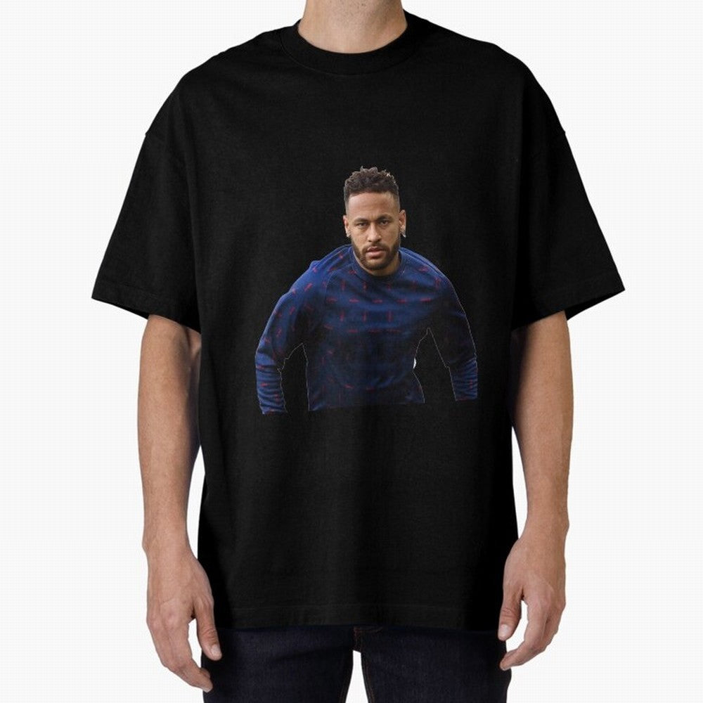 Neymar Junior Sticker Oversized T-Shirt Show Up for the Glory of FIFA World Cup 2026 USA Canada Mexico for Fans of Messi and England, France and Netherlands, Bringing Global Supporter Spirit, Legendary Goals, National Colors and Tournament