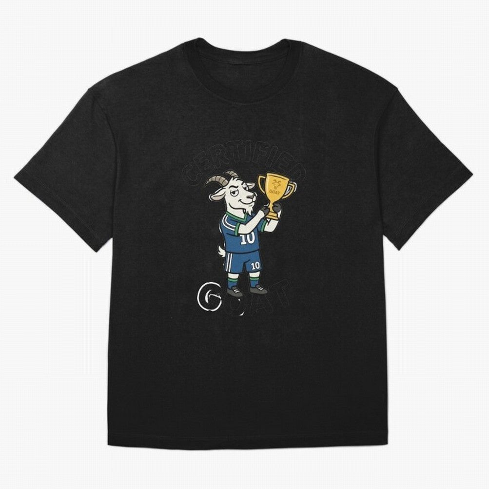 Certified G.O.A.T Classic T-Shirt Join the Global Buzz around FIFA World Cup 2026 for Fans of CR7 and Argentina, France and Brazil, Bringing Retro Football Energy, Iconic Rivalries, Trophy Chase Drama and Stadium Atmosphere; Great for Supporters