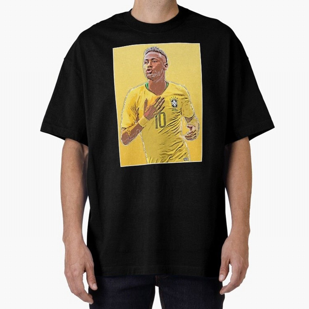 Neymar Oversized T-Shirt Follow Every Goal of the FIFA World Cup 2026 USA Canada Mexico Journey through Messi, Neymar and Mbappe Highlights, Brazil, Portugal and Argentina Pride, Match Day Excitement, Supporter Culture, Golden Goals and Global