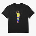 Neymar Brazil Football Captain Oversized T-Shirt Make Game Day About Global Football Passion for FIFA World Cup 2026, Inspired by Mbappe and Neymar, Germany, Sports Nostalgia, International Competition, Famous Players and Unforgettable Victories;