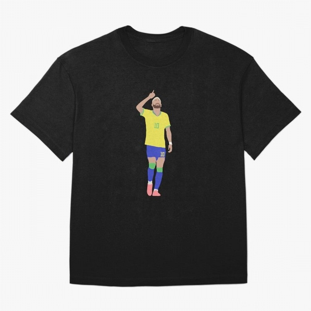 Neymar Brazil Football Captain Oversized T-Shirt Make Game Day About Global Football Passion for FIFA World Cup 2026, Inspired by Mbappe and Neymar, Germany, Sports Nostalgia, International Competition, Famous Players and Unforgettable Victories;