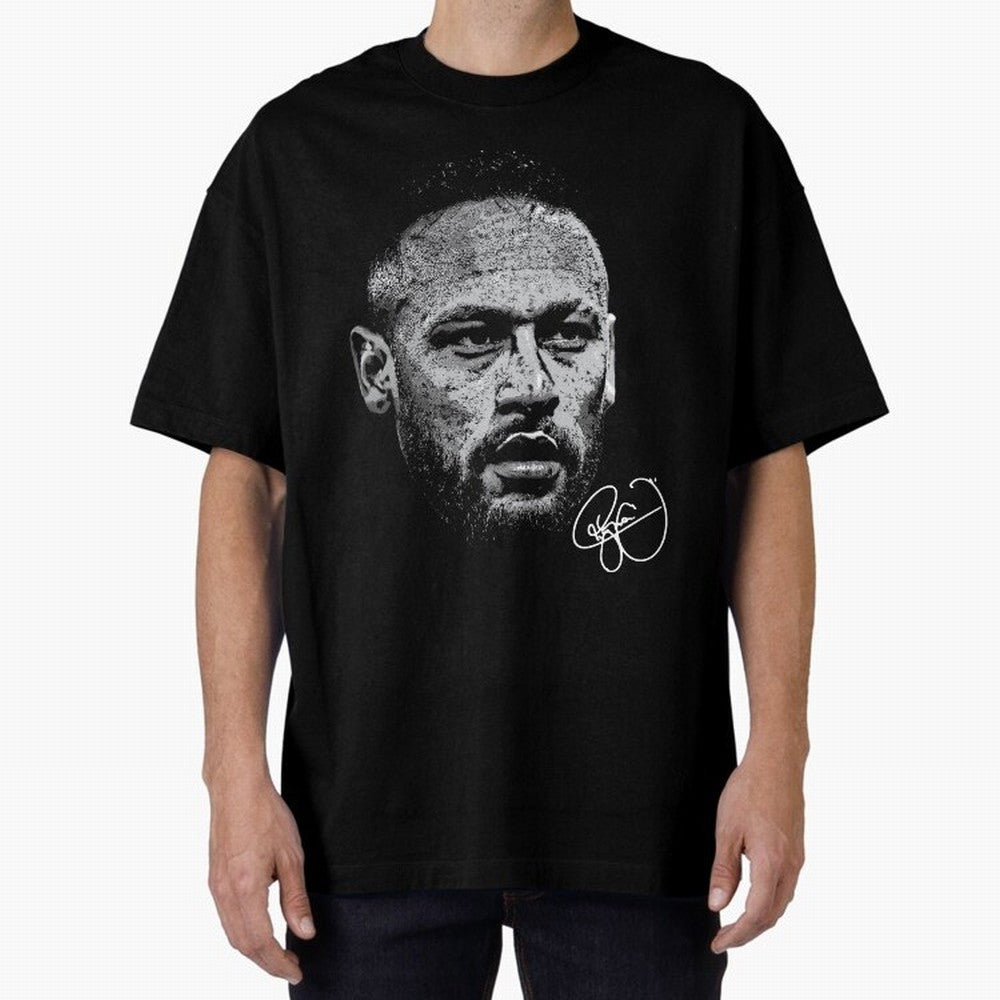 Neymar Signed Oversized T-Shirt Honor Football Greatness during FIFA World Cup 2026 with Cristiano Ronaldo, Haaland and CR7, Brazil Energy, Football History, Final Match Energy, Crowd Noise and Once in a Lifetime Moments; Ideal for Fans Who Follow