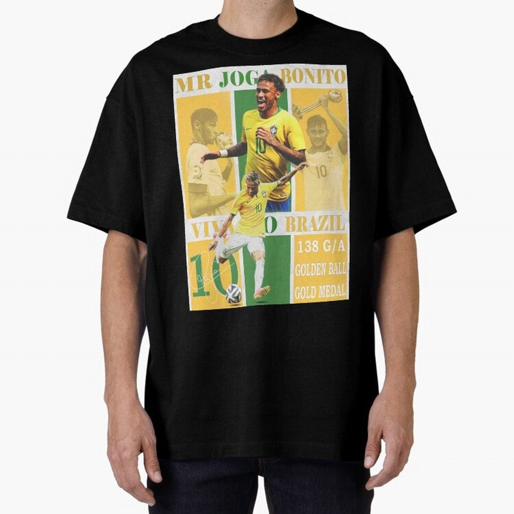 Neymar Jr Brazil National Team Soccer Poster - Iconic Selecao Art Print Classic T-Shirt Honor Champions and Dreams in the FIFA World Cup 2026 Group Stage Journey through Cristiano Ronaldo Highlights, France and Portugal Pride, Championship Spirit,