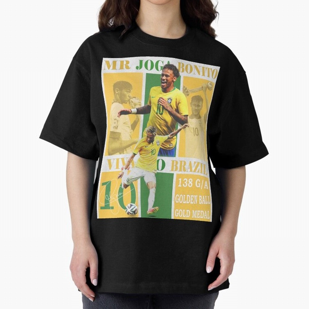 Neymar Jr Brazil National Team Soccer Poster - Iconic Selecao Art Print Classic T-Shirt Honor Champions and Dreams in the FIFA World Cup 2026 Group Stage Journey through Cristiano Ronaldo Highlights, France and Portugal Pride, Championship Spirit,