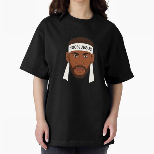 100% JESUS Neymar Inspired Minimalist Art Oversized T-Shirt Bring World Football Passion into Global Football Passion for FIFA World Cup 2026 Group Stage, Capturing Haaland and Mbappe, Argentina and Brazil, Football Festival Excitement, Trophy