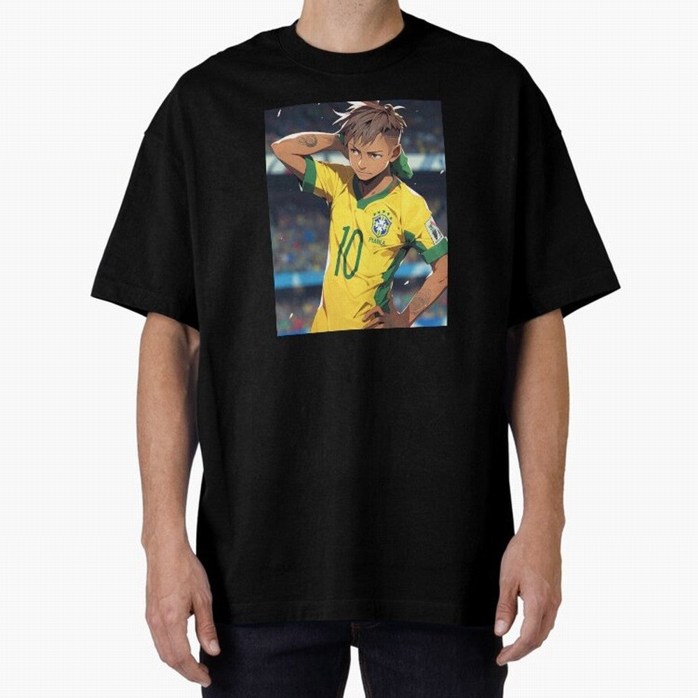 Neymar Anime Soccer Classic T-Shirt Back the Journey through Match Day Hype around FIFA World Cup 2026 Group Stage, Cristiano Ronaldo, Haaland and CR7, Netherlands, Retro Football Energy, Iconic Rivalries, Trophy Chase Drama and Stadium Atmosphere;