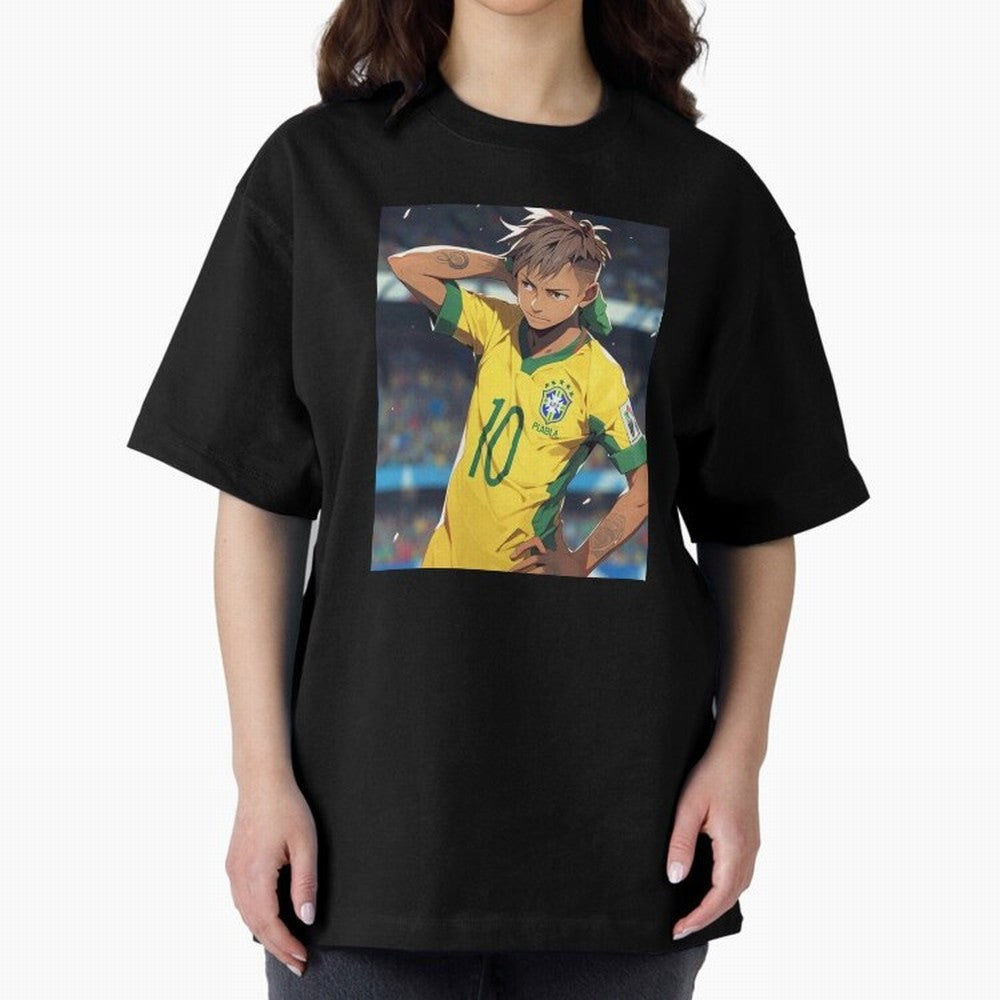 Neymar Anime Soccer Classic T-Shirt Back the Journey through Match Day Hype around FIFA World Cup 2026 Group Stage, Cristiano Ronaldo, Haaland and CR7, Netherlands, Retro Football Energy, Iconic Rivalries, Trophy Chase Drama and Stadium Atmosphere;