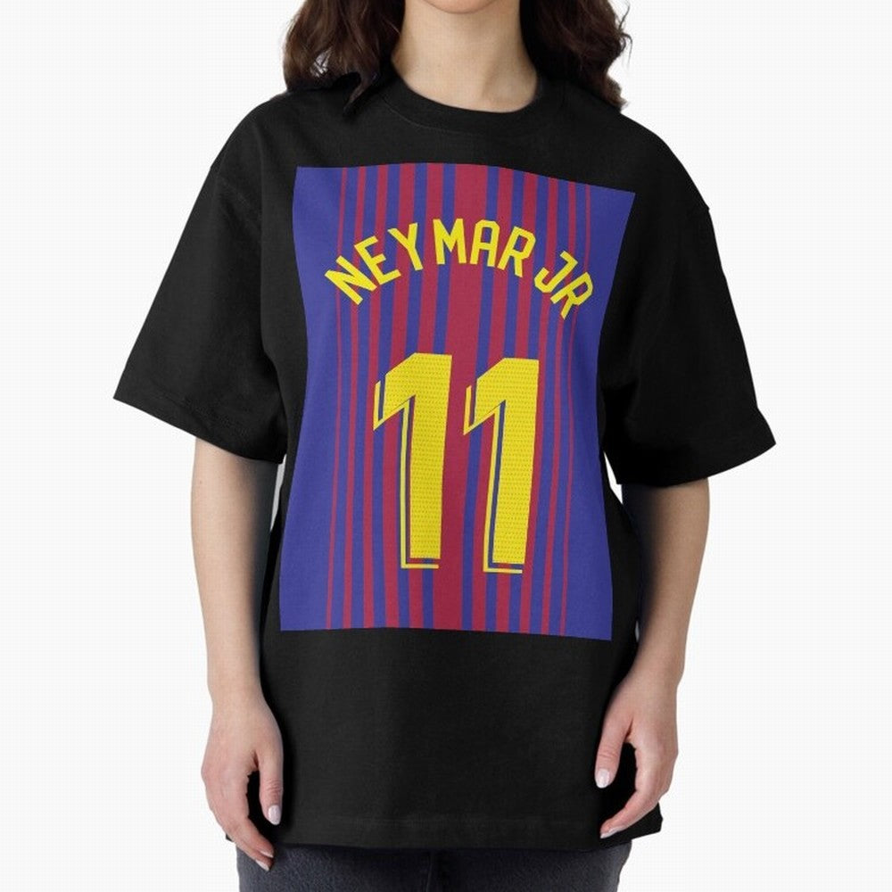 NEYMAR JR FOOTBALL SOCCER JERSEY BARCELONA Oversized T-Shirt Build Match Day Hype around FIFA World Cup 2026 USA Canada Mexico, Cristiano Ronaldo, Haaland and CR7, Argentina, Retro Football Energy, Iconic Rivalries, Trophy Chase Drama and Stadium