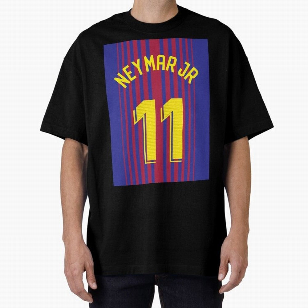 NEYMAR JR FOOTBALL SOCCER JERSEY BARCELONA Oversized T-Shirt Build Match Day Hype around FIFA World Cup 2026 USA Canada Mexico, Cristiano Ronaldo, Haaland and CR7, Argentina, Retro Football Energy, Iconic Rivalries, Trophy Chase Drama and Stadium