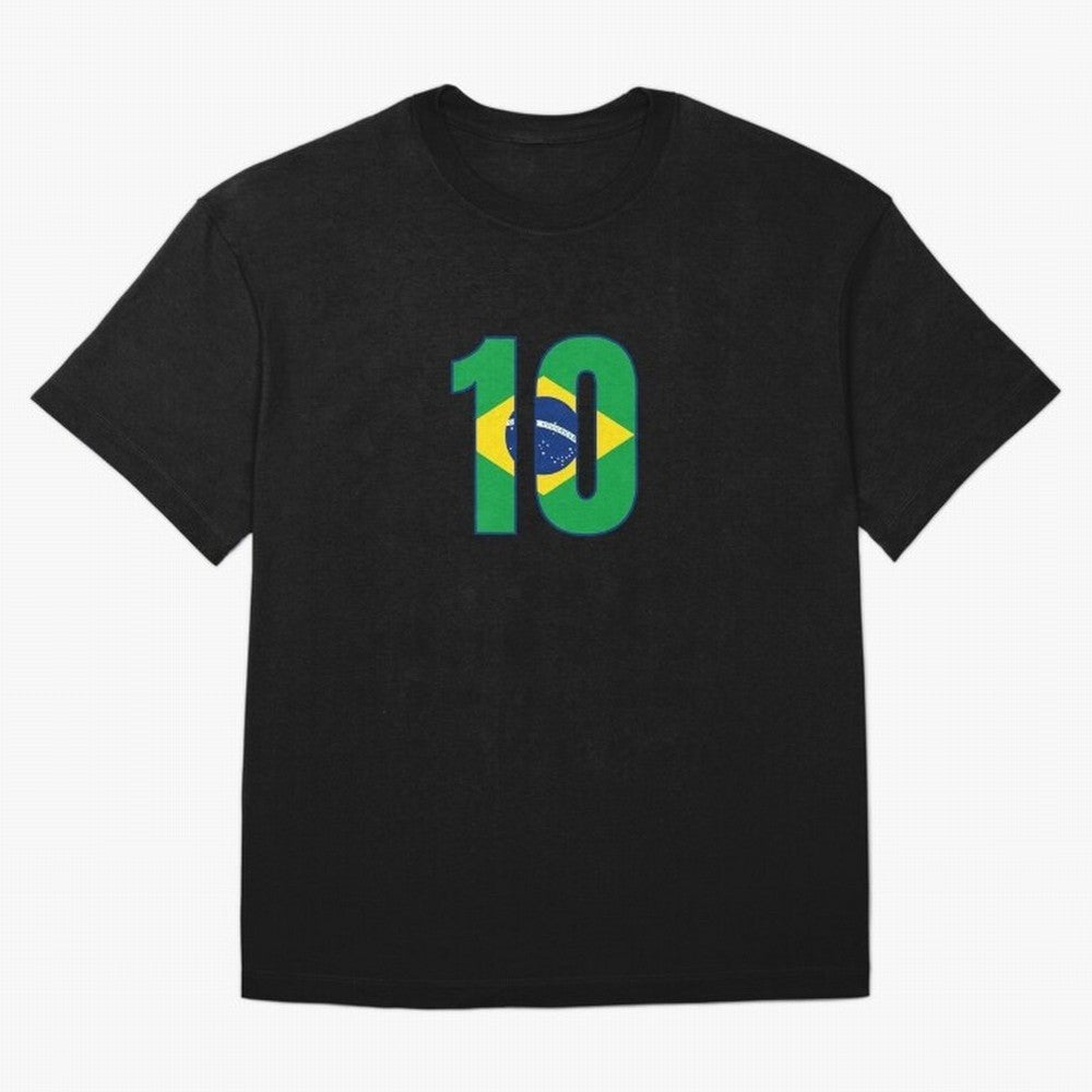 10 - Neymar JR - Brazil Flag Classic T-Shirt Carry FIFA World Cup 2026 USA Canada Mexico for Fans of Messi and Cristiano Ronaldo and Brazil, Bringing Worldwide Fan Energy, Dramatic Goals, Stadium Lights and Championship Celebrations; Made for Die