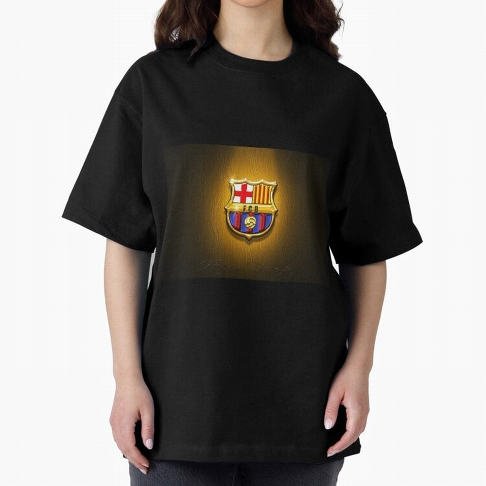 barcelona Oversized T-Shirt Bring Retro Soccer Energy to Global Football Passion for FIFA World Cup 2026 Group Stage, Inspired by Cristiano Ronaldo, Germany, Vintage Soccer Flavor, Modern Football Stars, National Flags and Final Night Emotion;