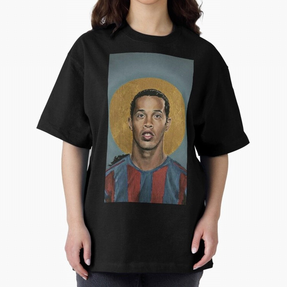ronaldinho Oversized T-Shirt Mark the FIFA World Cup 2026 Group Stage Journey through Cristiano Ronaldo, Haaland and CR7 Highlights, Brazil, Portugal and Argentina Pride, Vintage Soccer Flavor, Modern Football Stars, National Flags and Final Night