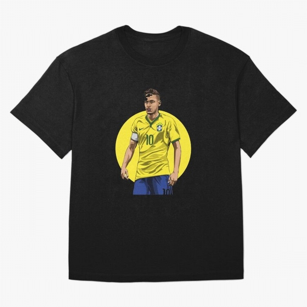 Neymar Jr. Magic: Exclusive Sticker Collection Classic T-Shirt Embrace Global Football Passion for FIFA World Cup 2026 Group Stage, with Haaland, France and Portugal, Vintage Soccer Flavor, Modern Football Stars, National Flags and Final Night