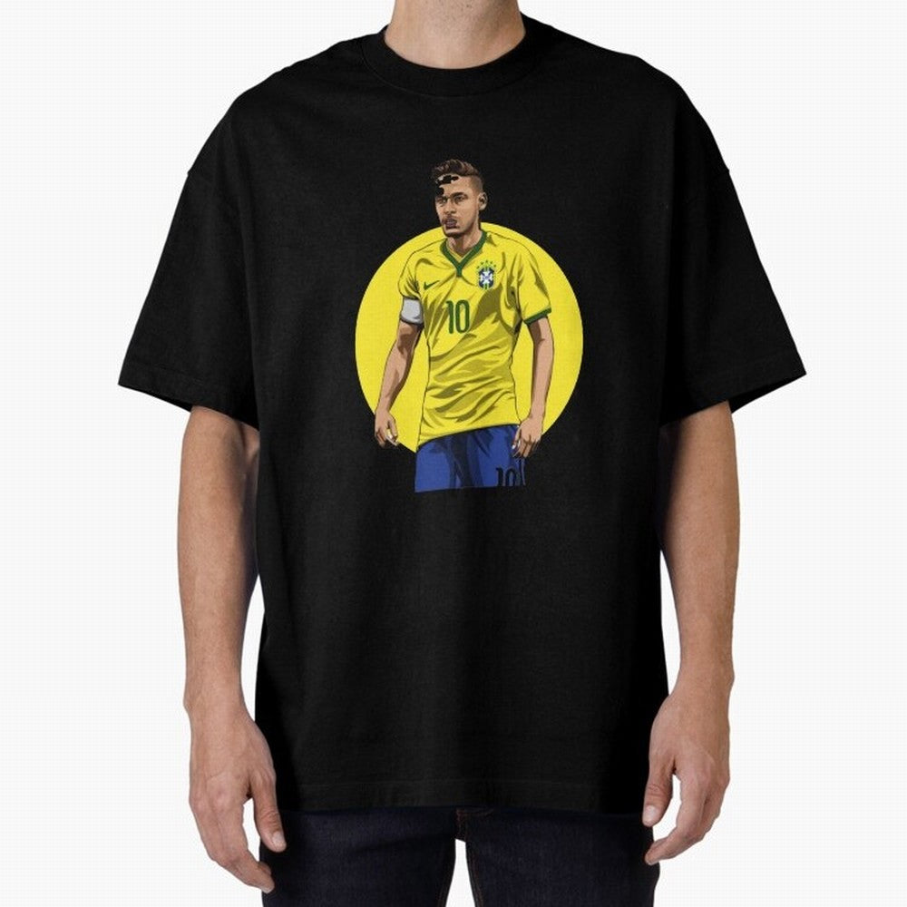 Neymar Jr. Magic: Exclusive Sticker Collection Classic T-Shirt Embrace Global Football Passion for FIFA World Cup 2026 Group Stage, with Haaland, France and Portugal, Vintage Soccer Flavor, Modern Football Stars, National Flags and Final Night