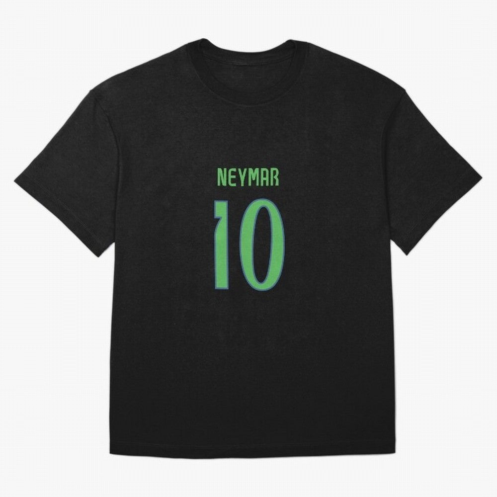 Neymar Jr Brazil Home Jersey 2024 Classic T-Shirt Carry Global Football Passion for FIFA World Cup 2026, Celebrating CR7 and Messi, France and Portugal, Vintage Soccer Flavor, Modern Football Stars, National Flags and Final Night Emotion; Made for