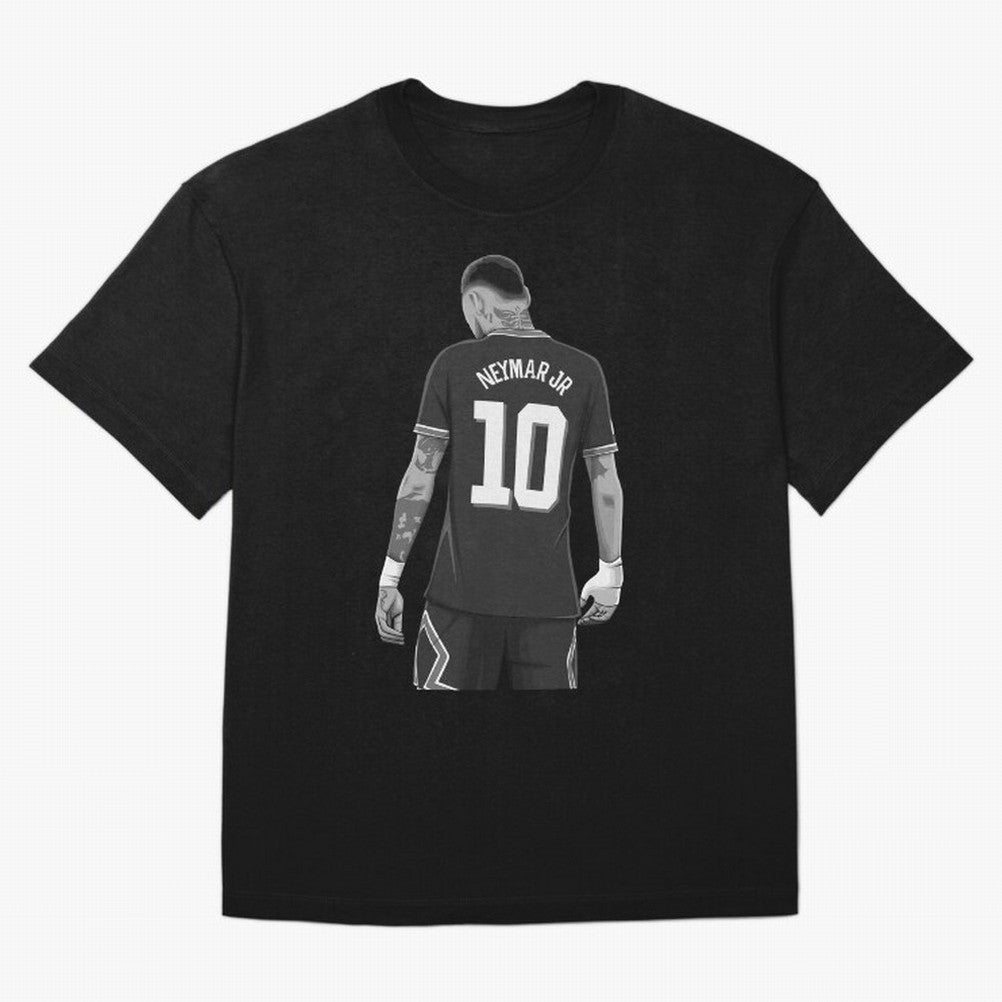 Neymar Jr Black and White Version Oversized T-Shirt Celebrate Golden Goal Energy in Global Football Passion for FIFA World Cup 2026, Celebrating CR7 and Messi, Portugal, Soccer Culture, Superstar Moments, National Team Dreams and Competitive Fire;