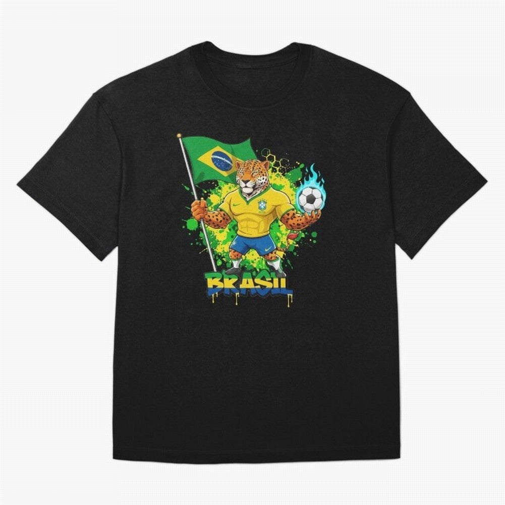 Brazil Football World Cup 2026 - Jaguar Mascot Brasil Sele??o Pride Art On?a Pintada Mascote Hexa Classic T-Shirt Celebrate the Biggest Stage of the FIFA World Cup 2026 Group Stage Journey through Neymar, Haaland and Cristiano Ronaldo Highlights,