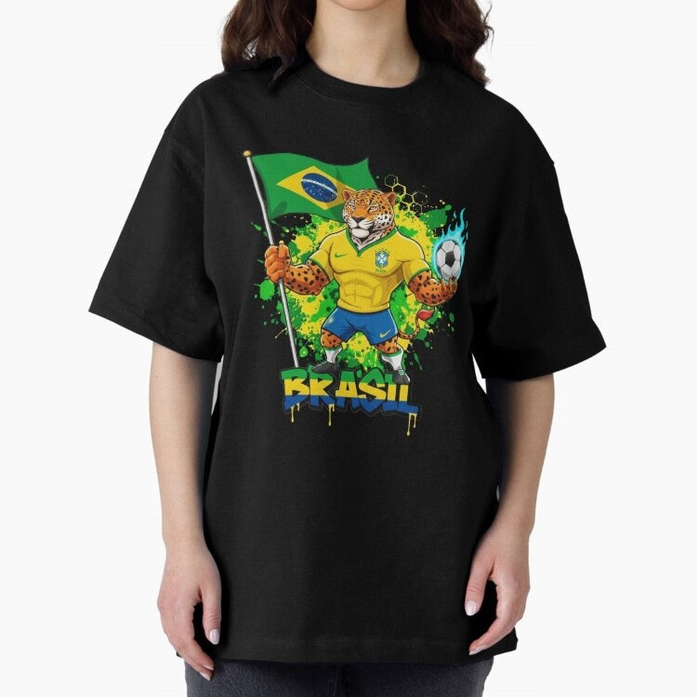 Brazil Football World Cup 2026 - Jaguar Mascot Brasil Sele??o Pride Art On?a Pintada Mascote Hexa Classic T-Shirt Celebrate the Biggest Stage of the FIFA World Cup 2026 Group Stage Journey through Neymar, Haaland and Cristiano Ronaldo Highlights,