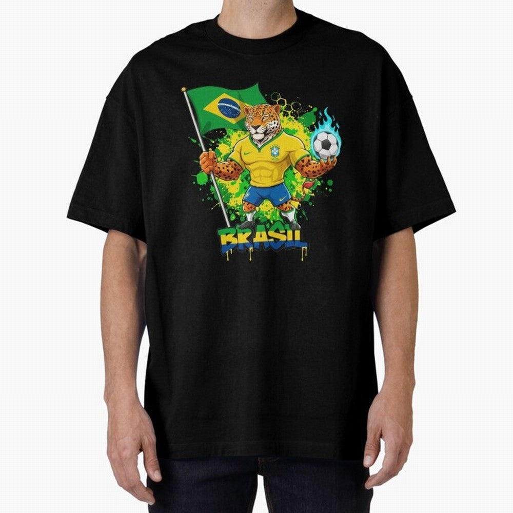 Brazil Football World Cup 2026 - Jaguar Mascot Brasil Sele??o Pride Art On?a Pintada Mascote Hexa Classic T-Shirt Celebrate the Biggest Stage of the FIFA World Cup 2026 Group Stage Journey through Neymar, Haaland and Cristiano Ronaldo Highlights,
