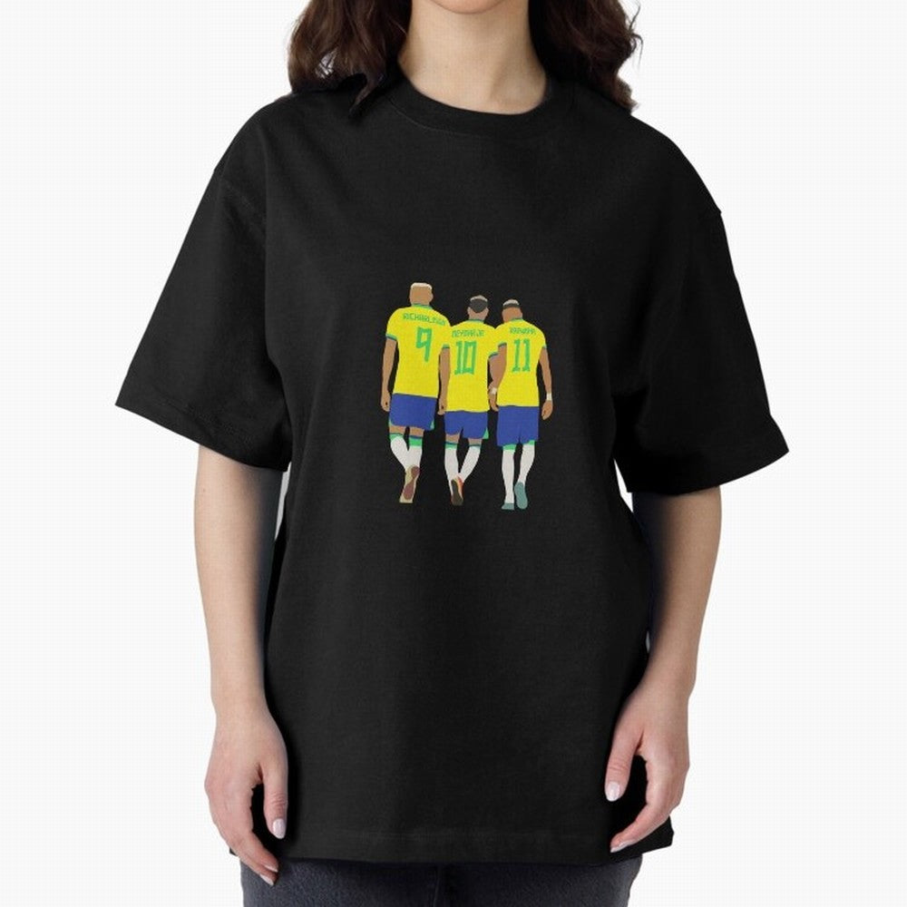 brazil soccer players Oversized T-Shirt Join Supporters Worldwide for FIFA World Cup 2026 Driven by CR7 and Messi, Argentina, France and Brazil Energy, Classic Soccer Heritage, Championship Pressure, Fan Loyalty and International Pride; Ideal for