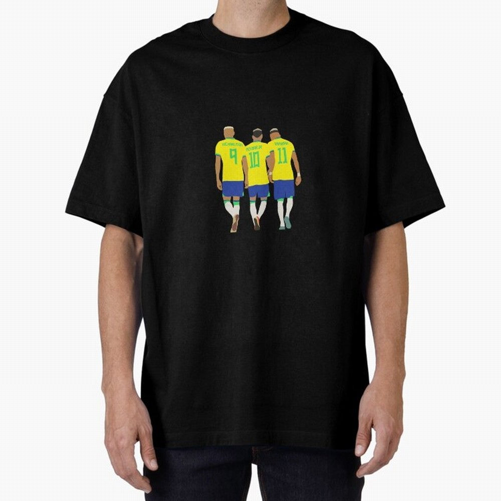 brazil soccer players Oversized T-Shirt Join Supporters Worldwide for FIFA World Cup 2026 Driven by CR7 and Messi, Argentina, France and Brazil Energy, Classic Soccer Heritage, Championship Pressure, Fan Loyalty and International Pride; Ideal for