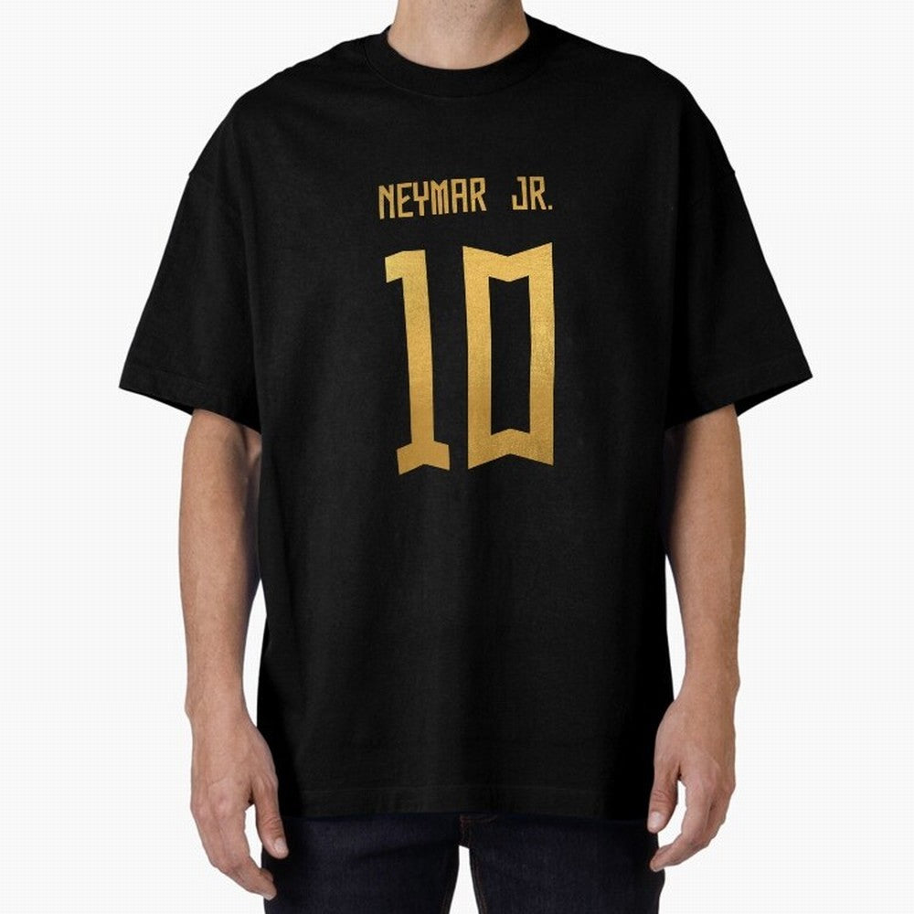 Copy of Neymar Jr Brazil Jersey 2023 Oversized T-Shirt Support the Legends of FIFA World Cup 2026 Group Stage Centered on Haaland and Mbappe, England, France and Netherlands Energy, Championship Spirit, Famous Goals, Roaring Crowds and