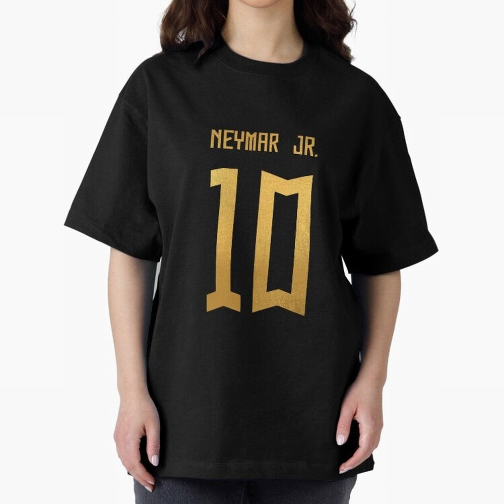 Copy of Neymar Jr Brazil Jersey 2023 Oversized T-Shirt Support the Legends of FIFA World Cup 2026 Group Stage Centered on Haaland and Mbappe, England, France and Netherlands Energy, Championship Spirit, Famous Goals, Roaring Crowds and