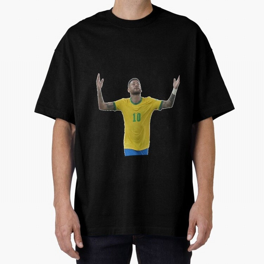 Neymar Jr. - Football Superstar Oversized T-Shirt Remember the FIFA World Cup 2026 Journey through Messi, Neymar and Mbappe Highlights, Netherlands Pride, Retro Football Energy, Iconic Rivalries, Trophy Chase Drama and Stadium Atmosphere; Made for