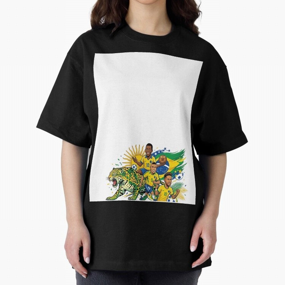 Unleash the spirit of the Sele??o! ? Graphic T-Shirt Remember Global Football Passion for FIFA World Cup 2026 Group Stage, Centered on Messi and Cristiano Ronaldo, Germany, Championship Spirit, Famous Goals, Roaring Crowds and International