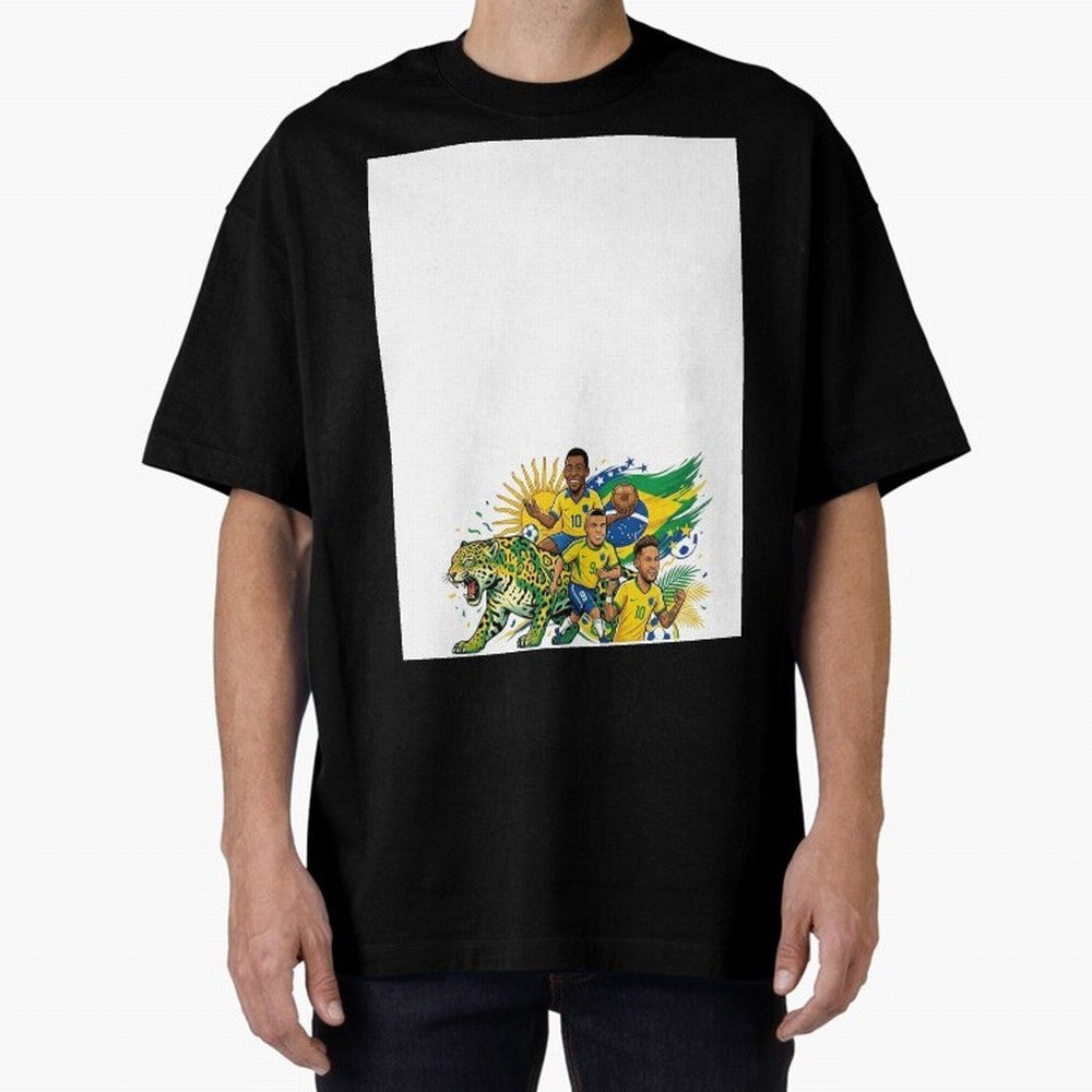 Unleash the spirit of the Sele??o! ? Graphic T-Shirt Remember Global Football Passion for FIFA World Cup 2026 Group Stage, Centered on Messi and Cristiano Ronaldo, Germany, Championship Spirit, Famous Goals, Roaring Crowds and International