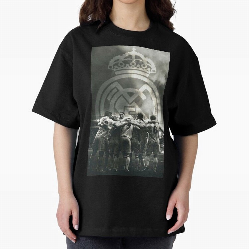 King Madrid Premium T-Shirt Back Your Heroes with FIFA World Cup 2026 Group Stage Celebrating Messi, Neymar and Mbappe, England Energy, Football Passion, Legendary Performances, Festival Vibes and Supporter Community; Ideal for Passionate Fans Who