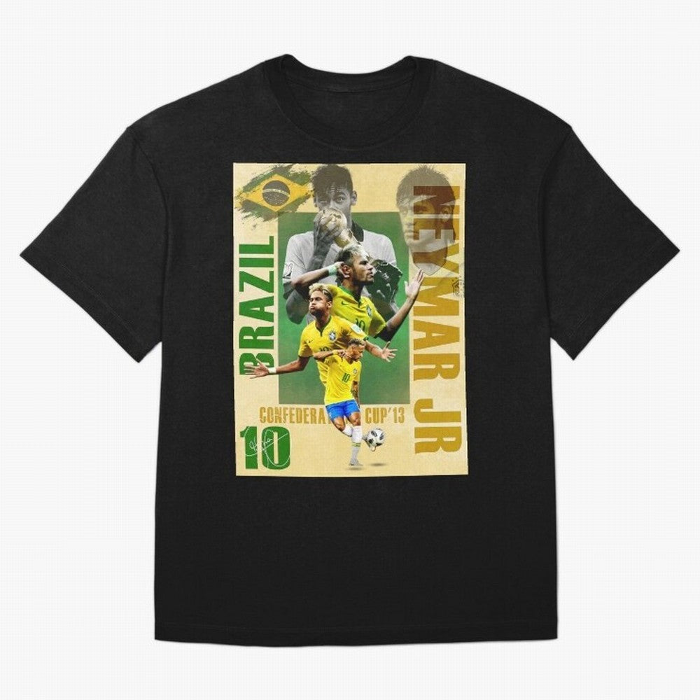Neymar Jr Brazil World Cup Poster, Soccer Football Wall Art Print Decor Premium T-Shirt Turn Football Passion into FIFA World Cup 2026 USA Canada Mexico for Fans of Messi, CR7 and Mbappe and France and Portugal, Bringing Championship Spirit, Famous