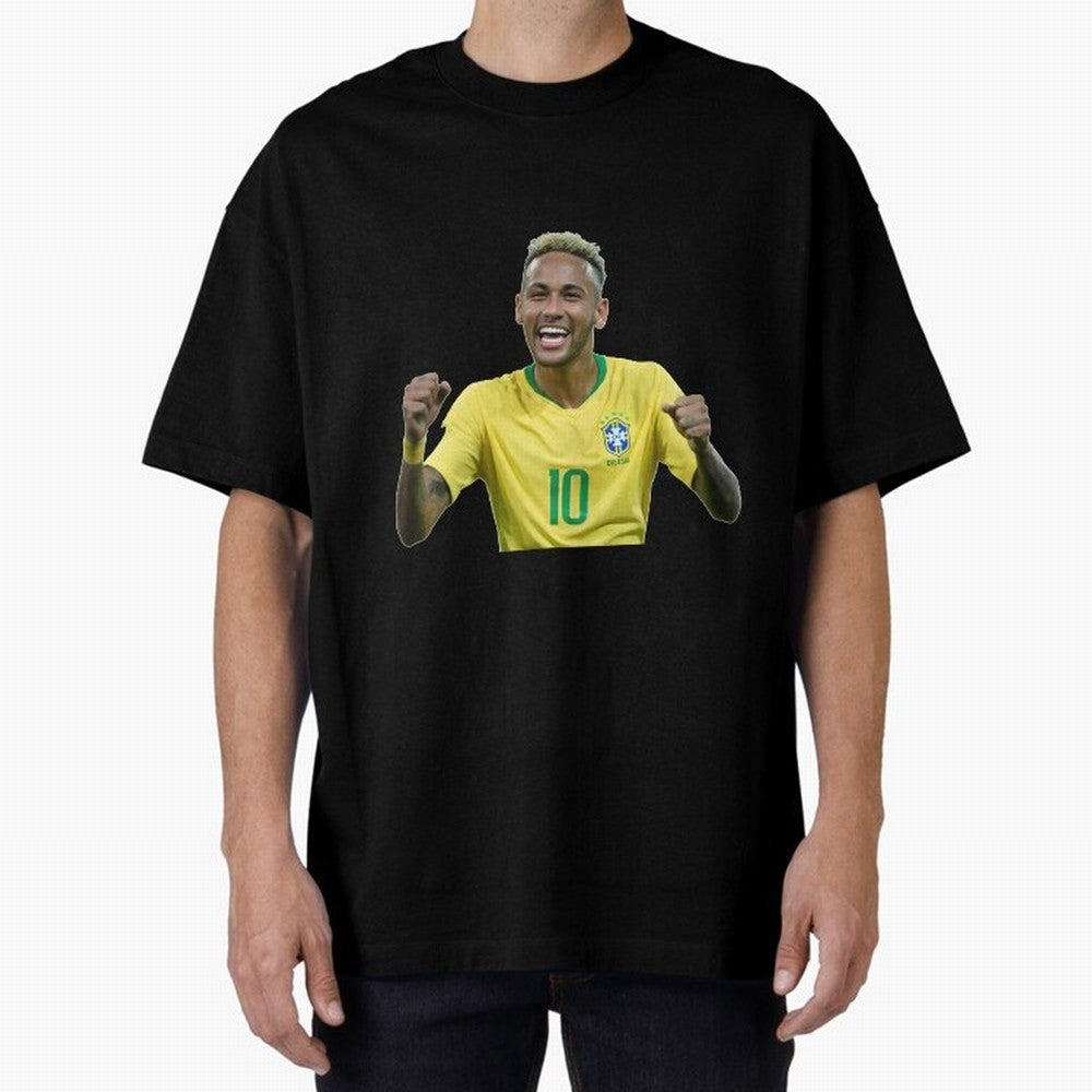 Neymar JR Cheering Premium T-Shirt Wear the Spirit of Global Football Passion for FIFA World Cup 2026 USA Canada Mexico, Celebrating Messi, Neymar and Mbappe, Brazil, Sports Nostalgia, International Competition, Famous Players and Unforgettable