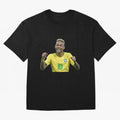 Neymar JR Cheering Premium T-Shirt Wear the Spirit of Global Football Passion for FIFA World Cup 2026 USA Canada Mexico, Celebrating Messi, Neymar and Mbappe, Brazil, Sports Nostalgia, International Competition, Famous Players and Unforgettable