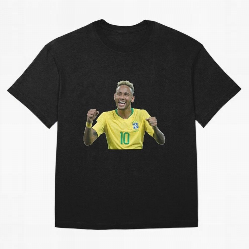 Neymar JR Cheering Premium T-Shirt Wear the Spirit of Global Football Passion for FIFA World Cup 2026 USA Canada Mexico, Celebrating Messi, Neymar and Mbappe, Brazil, Sports Nostalgia, International Competition, Famous Players and Unforgettable