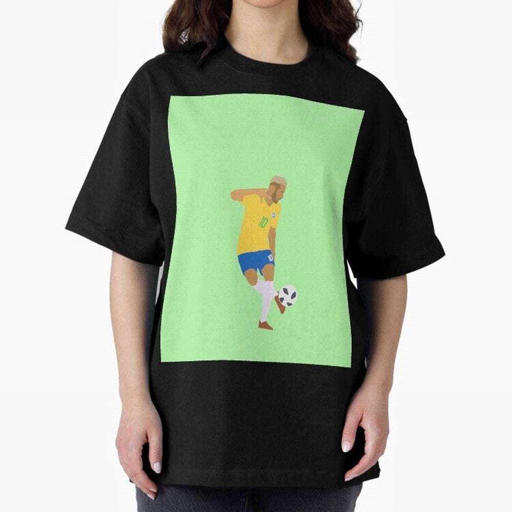 Neymar Brazil Football Control Skills Graphic T-Shirt Bring Retro Soccer Energy to FIFA World Cup 2026 USA Canada Mexico Spirit, Connected to Netherlands, CR7 and Messi, Championship Spirit, Famous Goals, Roaring Crowds and International Football