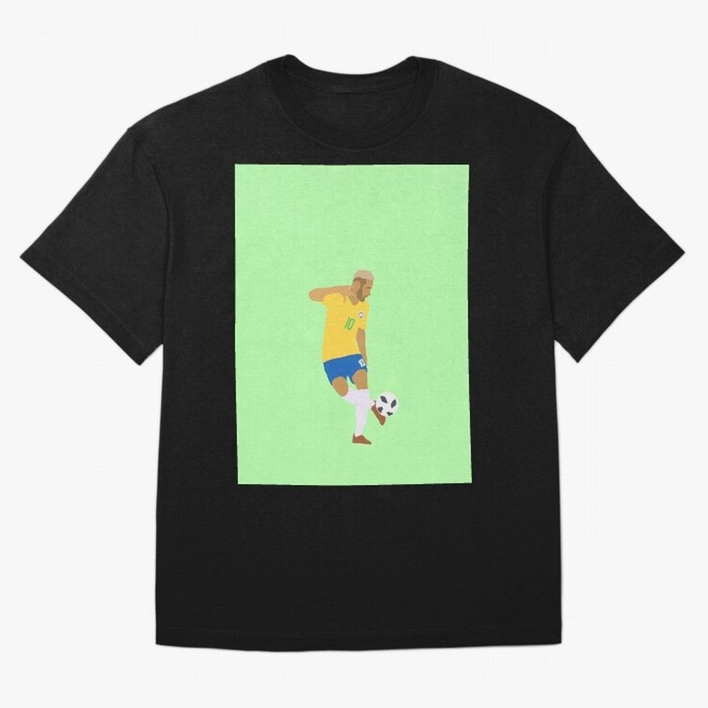 Neymar Brazil Football Control Skills Graphic T-Shirt Bring Retro Soccer Energy to FIFA World Cup 2026 USA Canada Mexico Spirit, Connected to Netherlands, CR7 and Messi, Championship Spirit, Famous Goals, Roaring Crowds and International Football