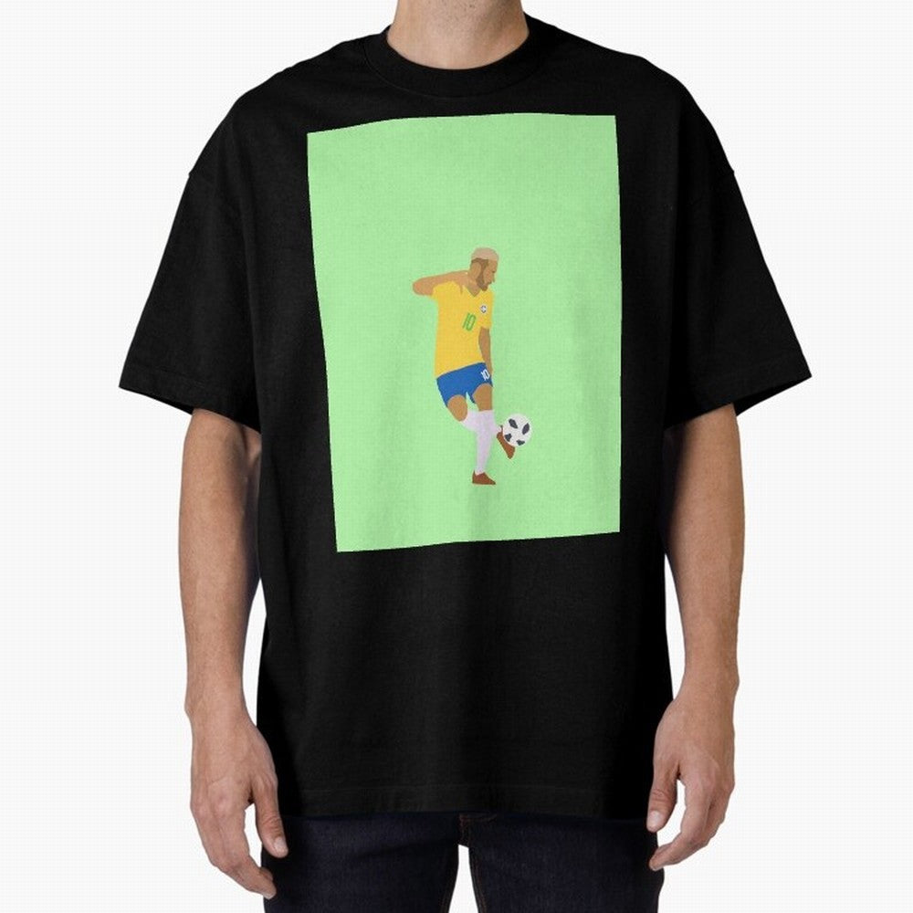 Neymar Brazil Football Control Skills Graphic T-Shirt Bring Retro Soccer Energy to FIFA World Cup 2026 USA Canada Mexico Spirit, Connected to Netherlands, CR7 and Messi, Championship Spirit, Famous Goals, Roaring Crowds and International Football