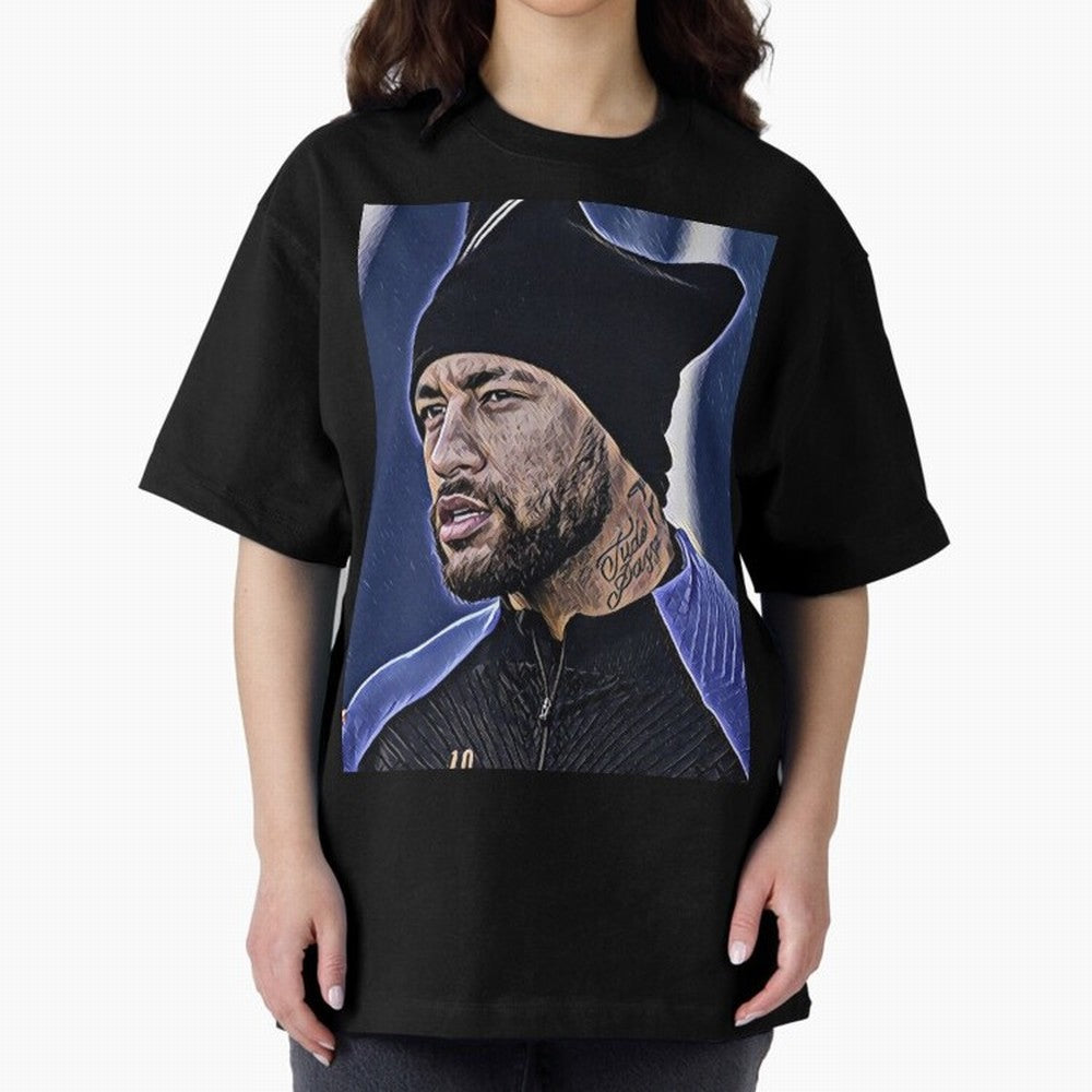 Neymar All Time Greatest Footballer Oversized T-Shirt Show Passion for the Stars of Global Football Passion for FIFA World Cup 2026, Built around CR7 and Messi, France, Football Passion, Legendary Performances, Festival Vibes and Supporter