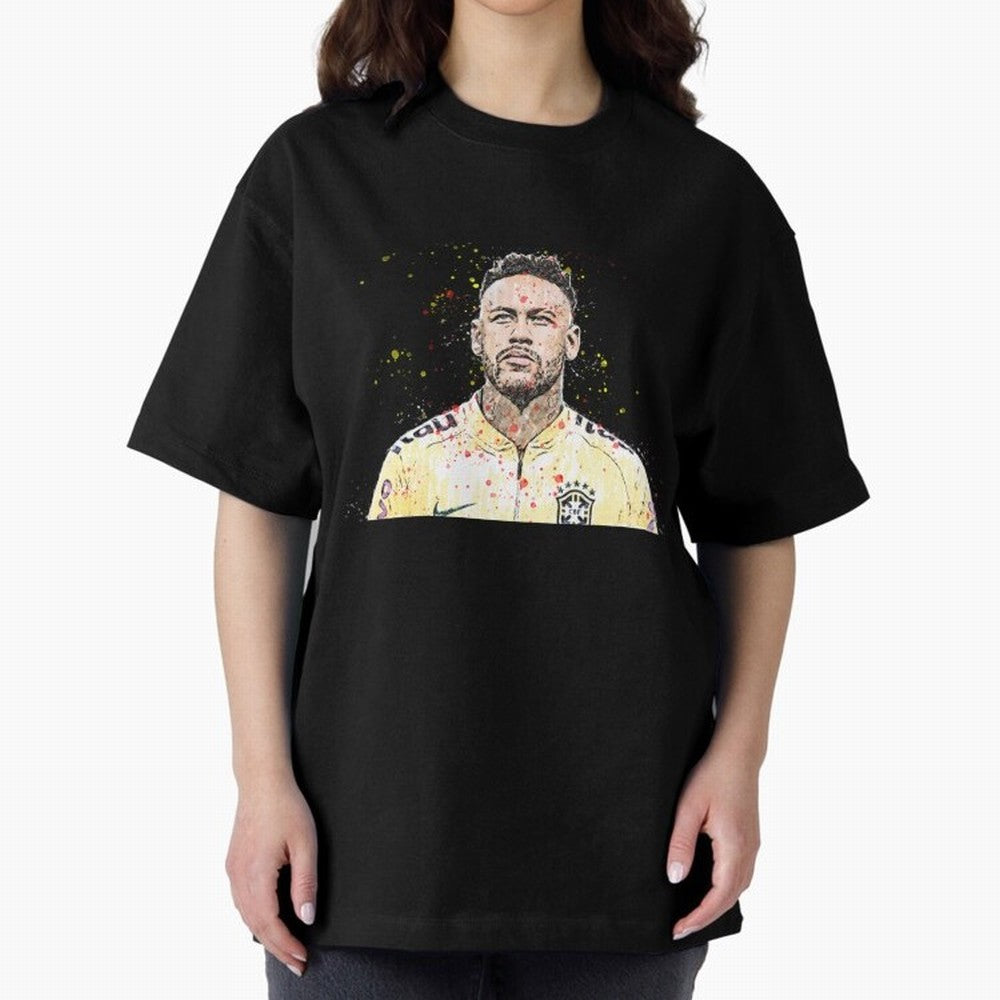 Neymar Neymar Oversized T-Shirt Elevate Match Day Hype around FIFA World Cup 2026 Group Stage, Messi, Neymar and Mbappe, Argentina and Brazil, Tournament Hype, Historic Matchups, Family Viewing Parties and Global Sports Pride; Perfect for Fans,
