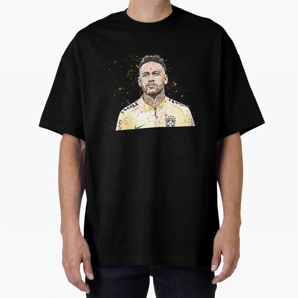 Neymar Neymar Oversized T-Shirt Elevate Match Day Hype around FIFA World Cup 2026 Group Stage, Messi, Neymar and Mbappe, Argentina and Brazil, Tournament Hype, Historic Matchups, Family Viewing Parties and Global Sports Pride; Perfect for Fans,