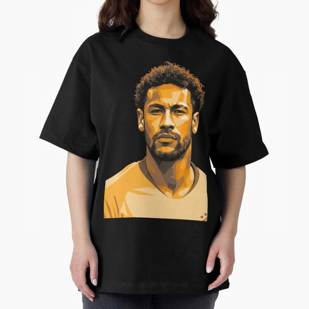 Neymar Oversized T-Shirt Show Support during FIFA World Cup 2026 USA Canada Mexico for Fans of Messi and Cristiano Ronaldo and Argentina, Bringing Soccer Culture, Superstar Moments, National Team Dreams and Competitive Fire; Ideal for Passionate