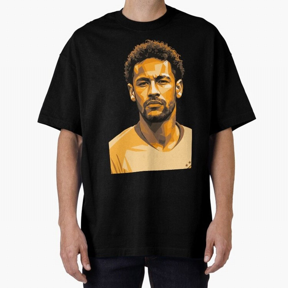 Neymar Oversized T-Shirt Show Support during FIFA World Cup 2026 USA Canada Mexico for Fans of Messi and Cristiano Ronaldo and Argentina, Bringing Soccer Culture, Superstar Moments, National Team Dreams and Competitive Fire; Ideal for Passionate
