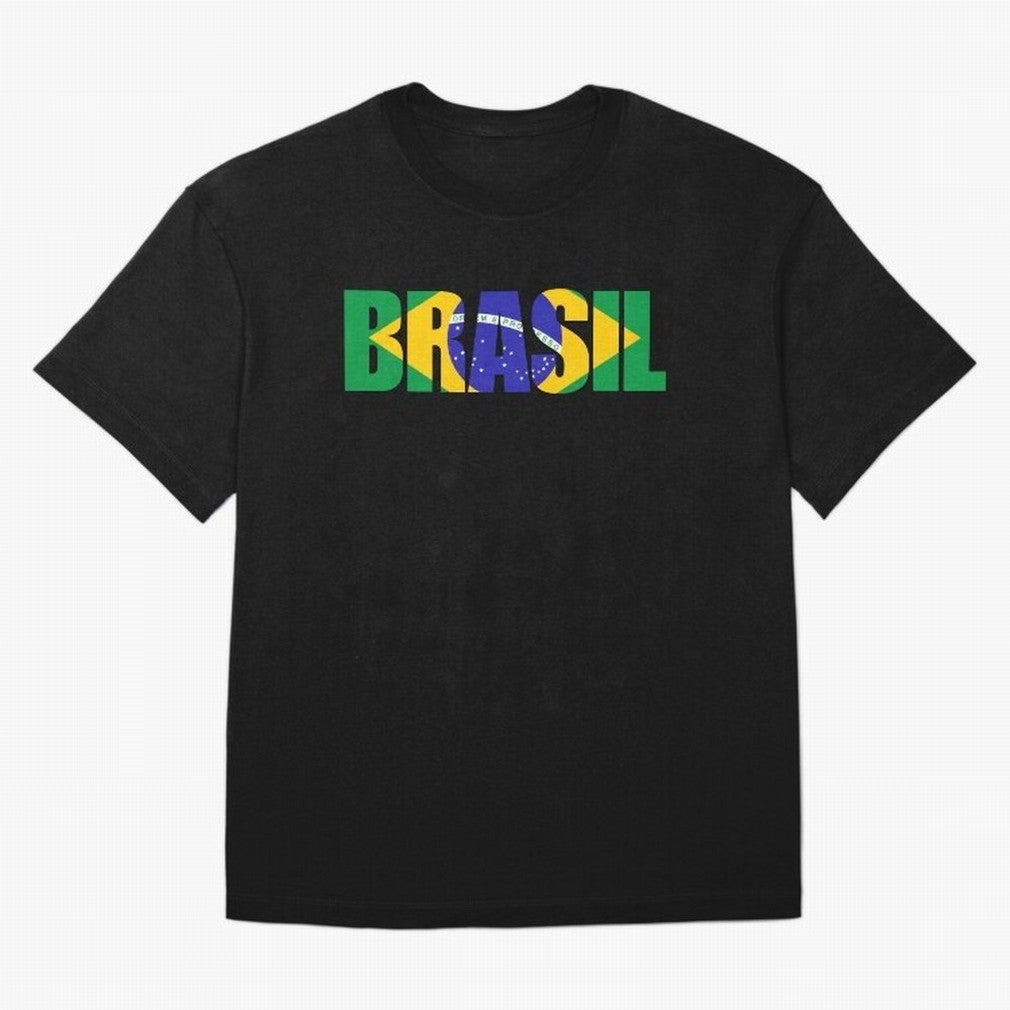 Brasil Country Classic T-Shirt Remember Iconic Moments from Global Football Passion for FIFA World Cup 2026 Group Stage, Centered on CR7 and Messi, France and Portugal, Sports Nostalgia, International Competition, Famous Players and Unforgettable
