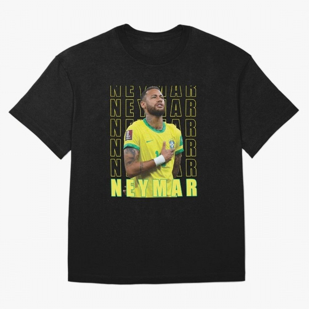 Neymar Brazil Design Oversized T-Shirt Represent the FIFA World Cup 2026 Group Stage Journey through Haaland Highlights, Argentina Pride, Vintage Soccer Flavor, Modern Football Stars, National Flags and Final Night Emotion; Created for Match Day