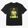 Neymar Brazil Design Oversized T-Shirt Represent the FIFA World Cup 2026 Group Stage Journey through Haaland Highlights, Argentina Pride, Vintage Soccer Flavor, Modern Football Stars, National Flags and Final Night Emotion; Created for Match Day